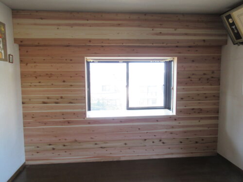 マンションの出窓の天板 木工房おきもと